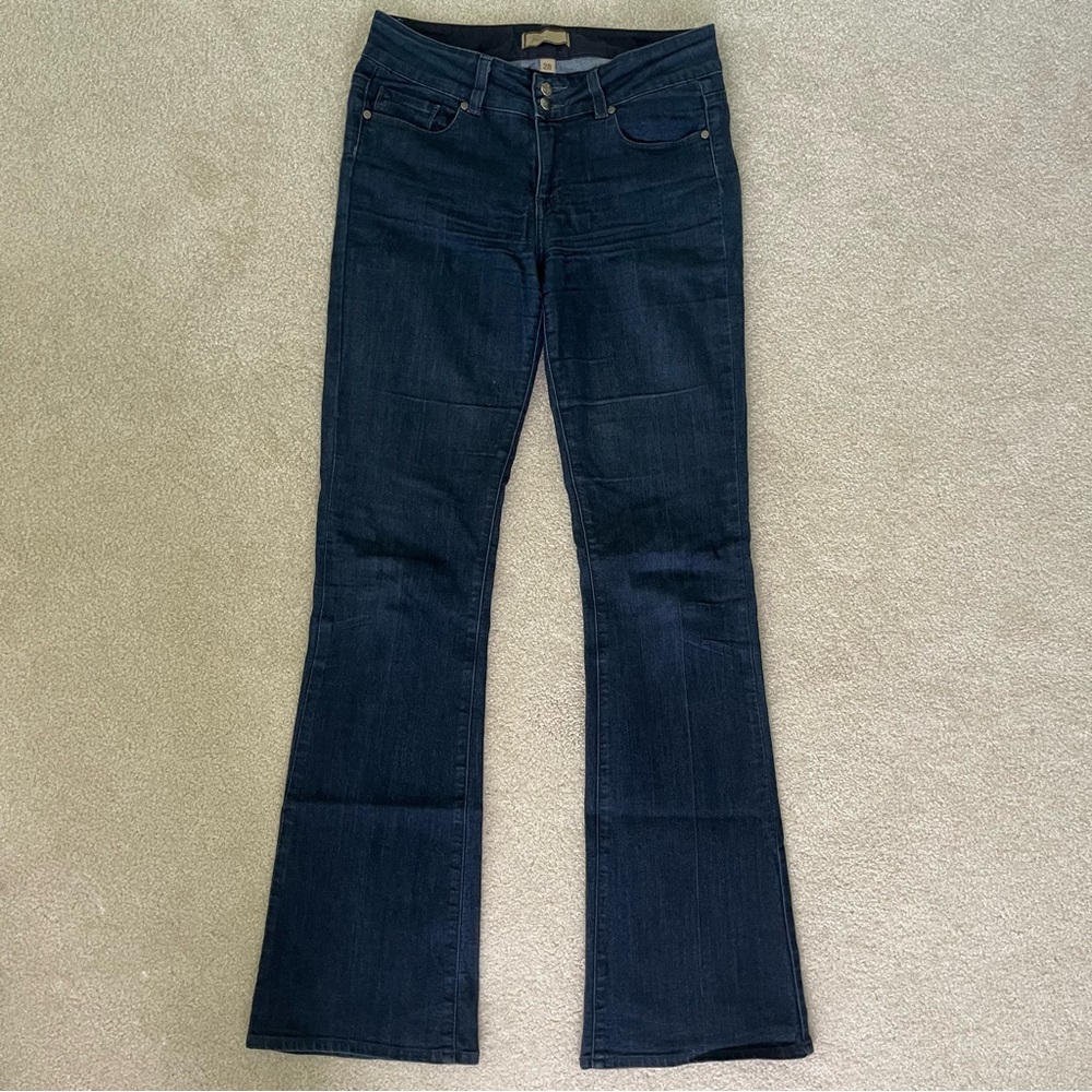 Paige Premium Denim Double Button Bootcut Jeans